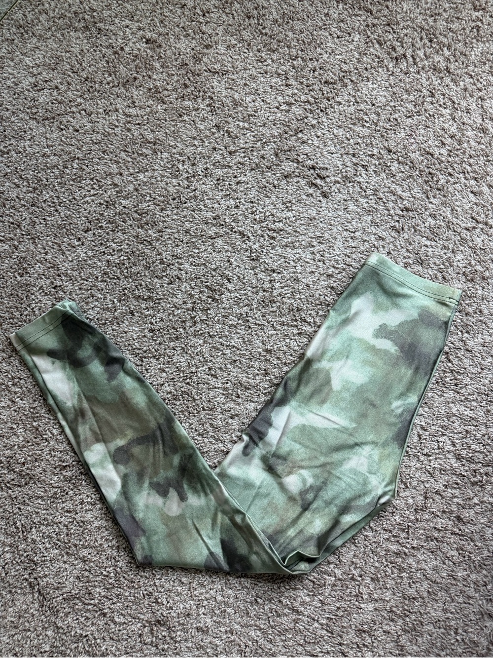 American Apparel Green Camo Leggings
